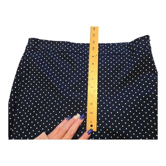 Talbots Polka Dot Chatham Ankle Dress Pants Womens Size 10 Blue White Career - Picture 8 of 10